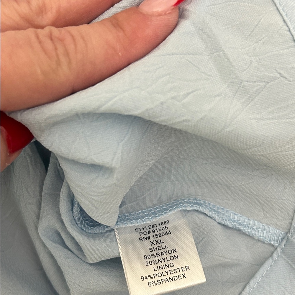 Altar'd State Light Blue Smocked Top - Picture 5 of 9